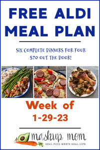 Free ALDI Meal Plan week of 1/29/23