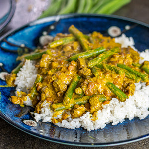 Beef and Lentil Curry with Green Beans