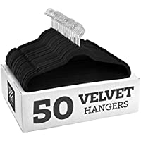 50-Pack Zober Non-Slip Velvet Hangers for Coats, Jackets, Pants, & Dress only $17.33