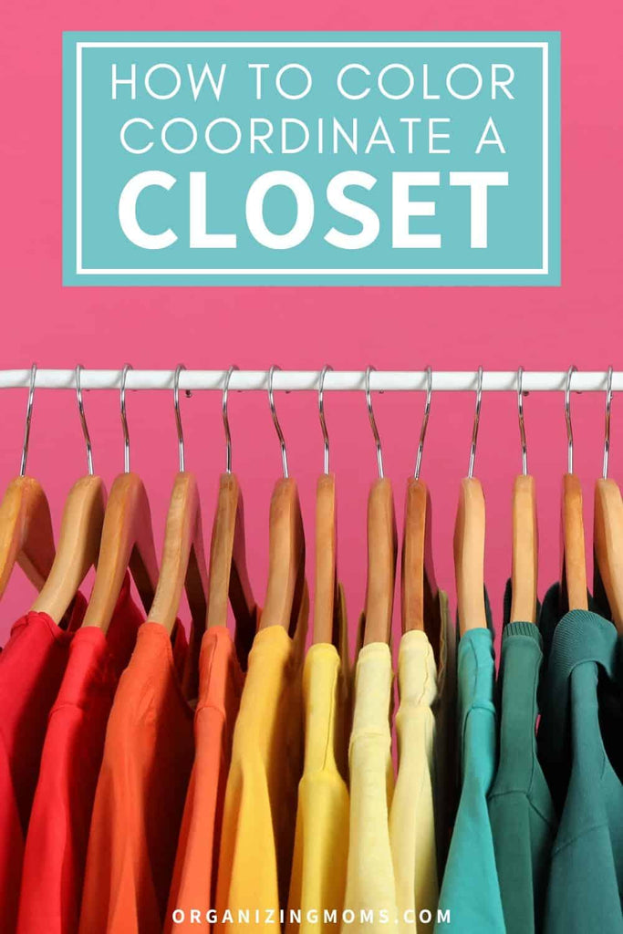 A color coordinated closet can help you keep your clothing organized