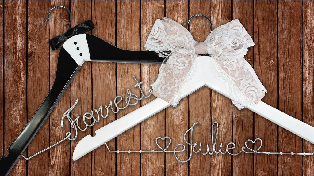 Learn how to make some personalized wedding hangers with the name