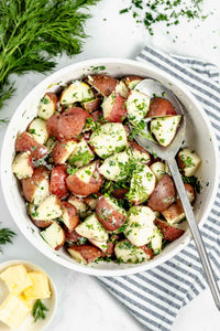 Simple Steamed Potatoes with Herbs￼