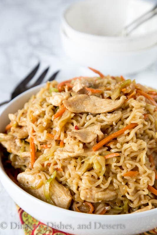 Chow Mein Noodles with Chicken