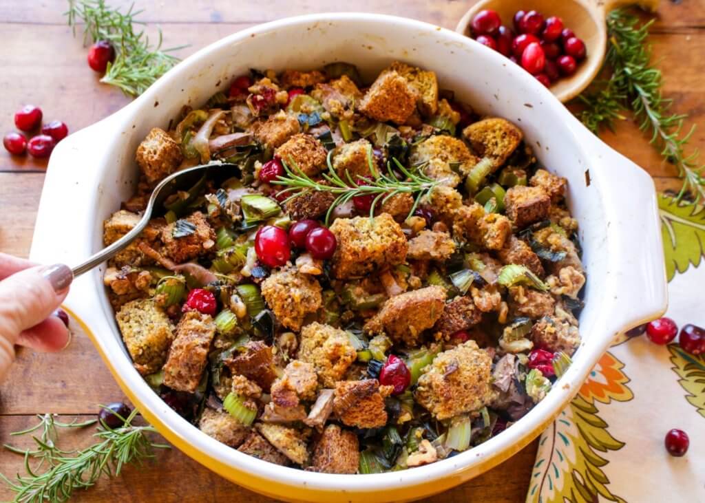Rosemary Cranberry Cornbread Stuffing