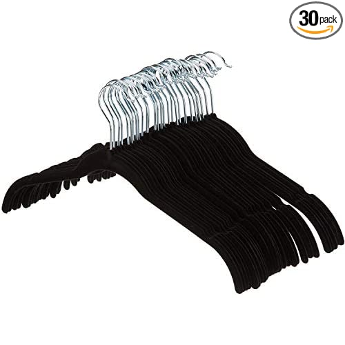 30-Pack Amazon Basics Slim Velvet Non-Slip Shirt Clothes Hangers only $17.85