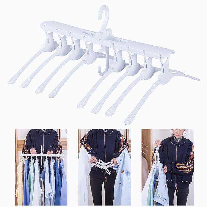 Folding Non-Slip Hanger Balcony Durable Garment Storage Organizer