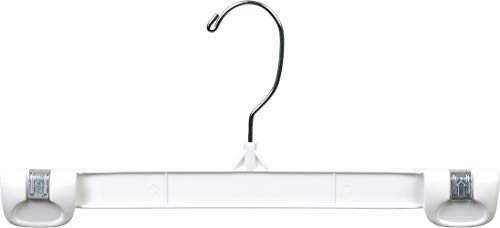 The Great American Hanger Company White Plastic Bottoms Hangers with Grip Lock, Box of 200