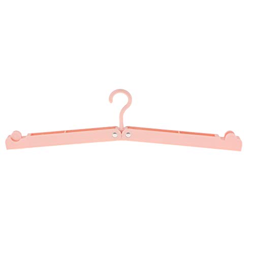 Travel Portable Foldable Hanger Clothes Hanger Closet Clothing Hook - Pink