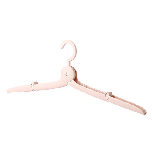 BSEL Hangers, Foldable Clothes Hangers, Environmental and Degradation Scalable Travel Skirt Coat Hanger (10 Pack),Pink,1471.4Cm
