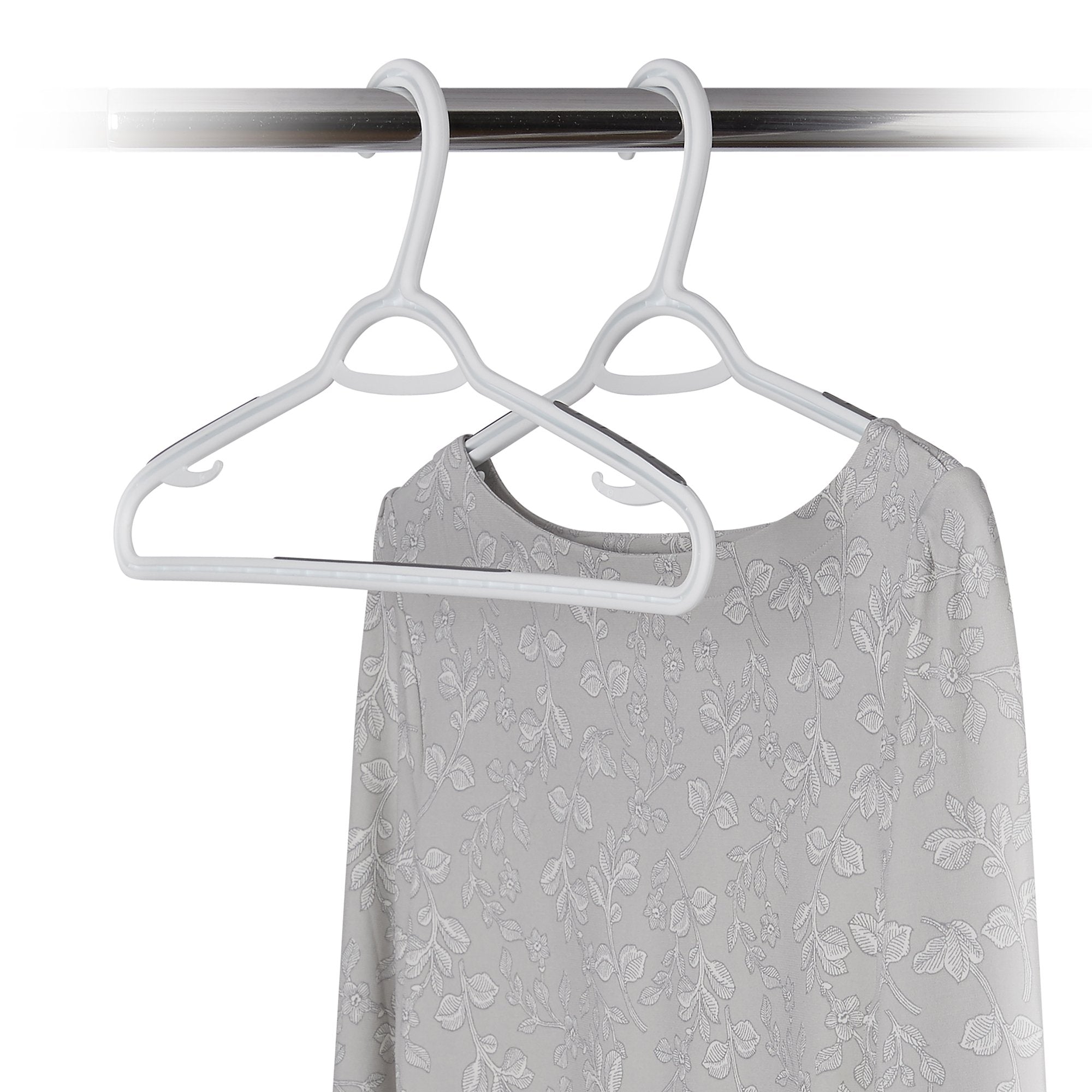 10 Pack Non-Slip Slim “W” Clothes Hanger - Cool Grey - Style 2225
