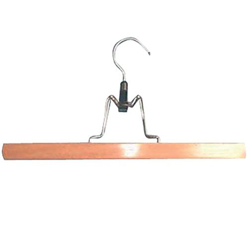 MSV Clothes Hangers for Skirts 30cm of Wood, Metal Brown/Silver, 30 x 20 x 15 cm