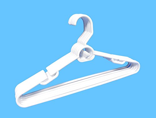 Merrick Plastic Attachable Hangers, 6-Count White