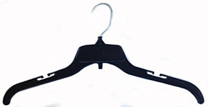 17" Heavy Top Hangers (Black, 12/Pack)