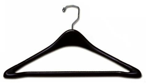 Only Hangers Black 17" Suit Hanger w/ Bar [ Bundle of 25 ]