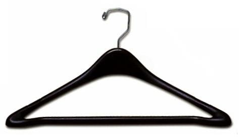 Only Hangers Black Plastic 19" Suit Hanger w/Bar [ Bundle of 25 ]
