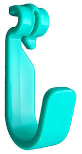 Box of 8 Teal Hooks for Accessories, Belts, Scarves, Clothes & Jewelry. Add-On Hook for Wire Shelves in Closets. Easy Installation in Back Against The Wall, Available in 9 Colors, Package of 8.