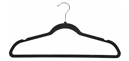 Concepts Black Velvet Hanger 30 Pack Premium Quality for Coats, Jackets, Suits, Pants & Dresses