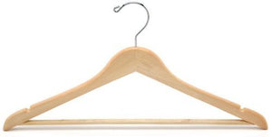 Flat Suit Hanger w/ Bar [ Bundle of 25 ]
