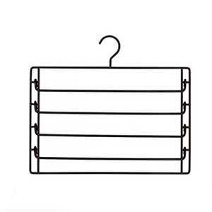 CmfwaMedsr Stainless Steel Pants Hanger,4hanging Rod 5 Tier Trousers Hangers Hanging Trousers,Ties,Scarfs,Belts and Towels-B 2 Pack