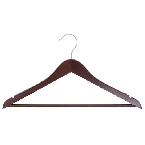 Mahogany Wooden Suit Hangers 17" 100 per Case