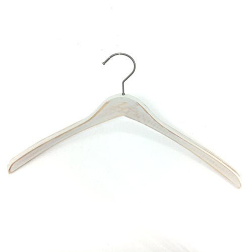 KOOBAY 22Pack White 17.7" Wooden Top Clothes Shirt Garment Coat Towel Suit Hangers