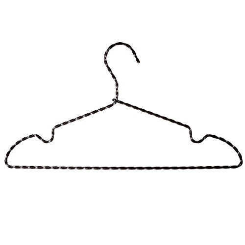 Koobay 30Pack 15.7" Black Aluminum Notches Laundry Wire Clothes Shirt Coat Suit Hangers