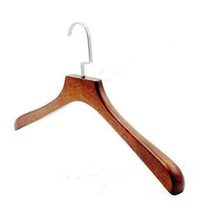 STSUNEU Beech Wood Wide Shoulder Wooden Hanger, Suit Hanger, Integrated molding (5pack) (Retro)