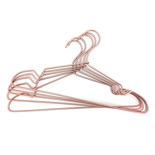 30Pack Koobay 16.5" Metal Laundry Wire Clothes Top Shirt Garment Coat Suit Hangers in Copper Gold Finish