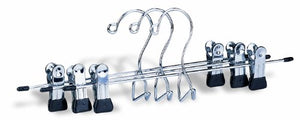 Organize It All Add-On Chrome Skirt and Plants Clothing Hanger with Clips (3 Pack)