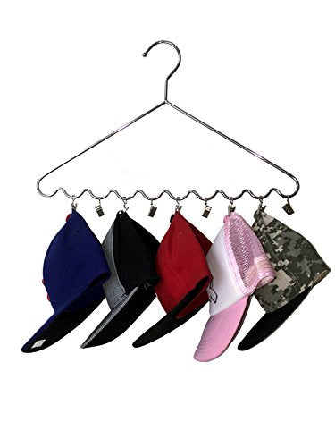 Good Cushion Chromed DR Steel Sport Cap and Hat Organizing Hanger, USA Patented, 2 pcs
