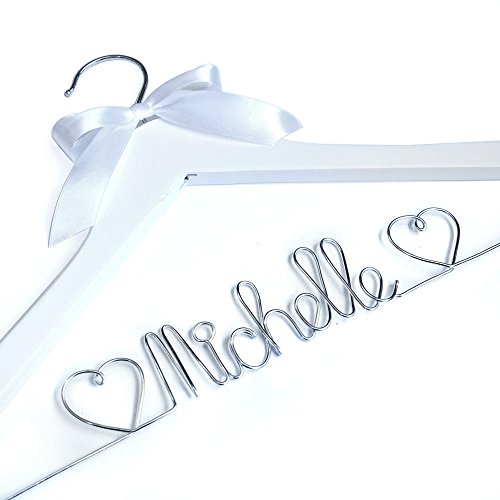 LOVEhandmade Wedding Hanger, Personalized Wedding Hanger,Wire Wrapped Hanger, Bride Gift, Bride Hanger