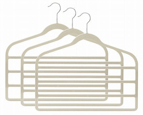 Slim-Line Linen Multi Pant Hangers - Pack of (6)