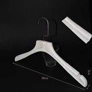 fdgfh yijia White wooden coat clothes hangers with notches and bar for suits, tops, shirts, dress, trousers, 1