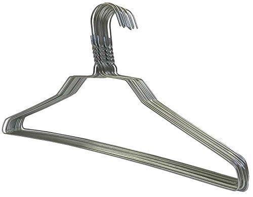 Set of 18 Pack Stainless Steel Strong Metal Wire Hangers Clothes Hangers 16 Inch Thickness 13 Gage Hanger Organizer Silver Color