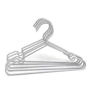 Koobay 30Pack 12.6" Silver Metal Hangers Non Slip Suit Coated Wire Aluminum Children Storage Baby Hangers