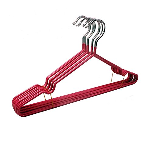 FORWIN- Coat Hanger 30 Pack Of Dipping Anti-slip Trousers Rack hanger (Color : Red)