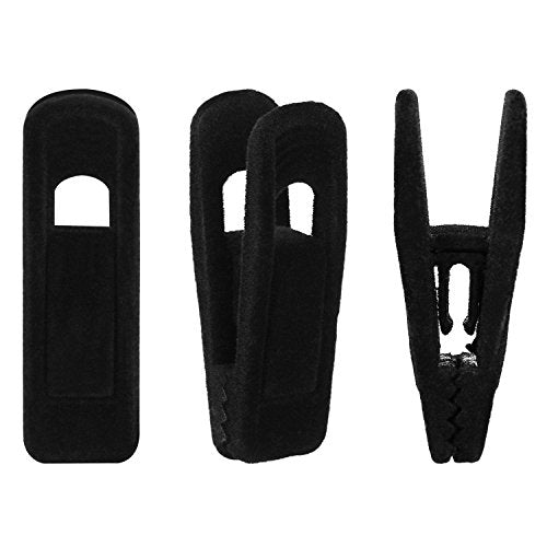 Corodo Velvet Hangers Clips 80 Pack, Black Pants Hangers Velvet Clips, Strong Finger Clips Perfect for Thin Velvet Hangers