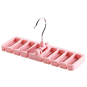 Happylife11 Plastic Multifunction Folder Clothes Strage Rack-Travel Foldable Clips PortableClothespins Used to Dry Clothes, Socks, Ties, etc. (Pink)