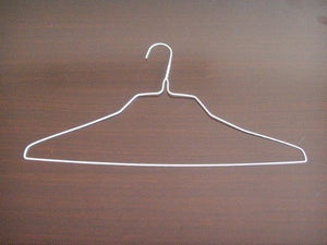 500 Wire Hangers 18" Standard White Clothes Hangers, Shirt Hangers, Garment Hangers