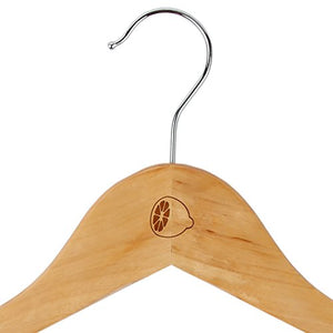 Lemon Maple Clothes Hangers - Wooden Suit Hanger - Laser Engraved Design - Wooden Hangers for Dresses, Wedding Gowns, Suits, and Other Special Garments