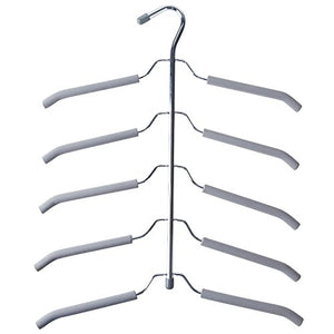 FORWIN- Hanger Multilayer Sponge Anti-skid Hanger Multilayer Stainless Steel Hanger 1 Pack hanger (Color : Gray)