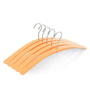 Non-slip- Hanger Non-slip Wide Shoulder No Trace Plastic Hanger, 47cm, 5/10 Pack hanger (Color : Orange, Size : 10 Pack)