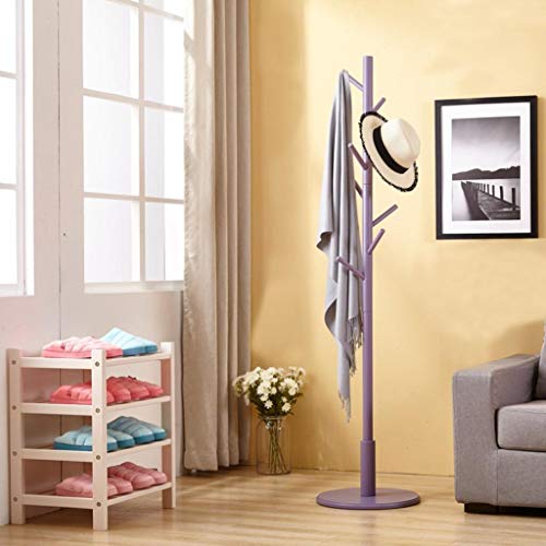 LE Bamboo Wooden Clothes Rack,Coat Rack Bedroom Hanger Nordic Simple Modern Creative Single Rod Hanger I