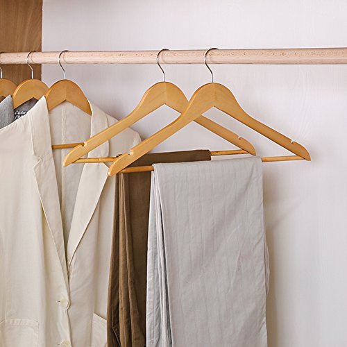 LIANGJUN Clothes Pants Hangers Wooden Multifunctional Scarf Skirt Drying Rack Pack Of 5, 45X22cm (Size : 4 packs)