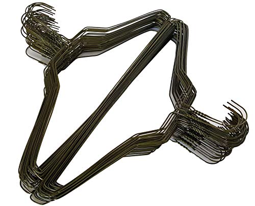 100 Gold Wire Hangers 18" Standard Clothes Hangers (100, Gold)