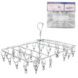 Rosefray Laundry Clothesline Hanging Rack for Drying, Sturdy 34 Clips,Collapsible Clothes Drying Rack, Great to Hang in a Closet, on a Shower Rod, and Outside on a Patio or Deck