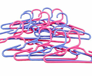 24 Doll Clothes Hangers Pink and Purple fit 18 inch Doll Clothes