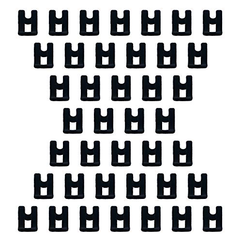 Miukada 60 PCS Hanger Hooks, Cascading Clothes Hanger Connector, Flocking Mini Hooks for Clothing & Closet Storage, Black.