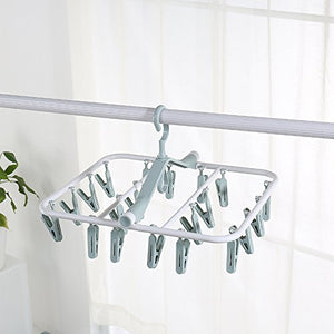 U-emember Multi-Clamp Bracket Hanging Socks Diaper Underwear Underwear Socks Wind Belt Hooks And Hanging Clips Clips All-Plastic Clothes Rack, 1 Of The 20 Clips Wise Blue