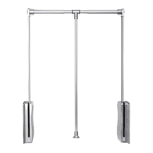 Gimify Pull Down Closet Rod, Wardrobe Lift Organizer Storage Systerm Hanger Rod for Hanging Clothes Space Saving Aluminum Adjustable (32.68-42.28inch)